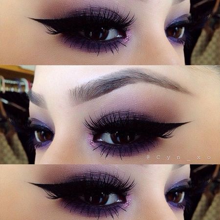 Dark Purple Eye Makeup