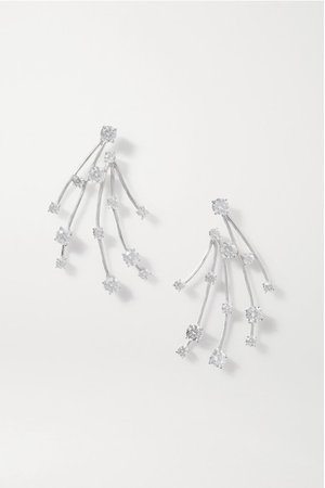 Panconesi | Constellation silver crystal earrings | NET-A-PORTER.COM