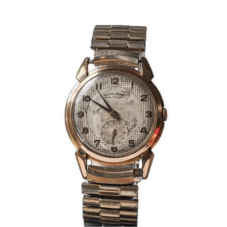 Vintage White Star Swiss Watch | Men's, 1950s, gold, manual wind watch, working
