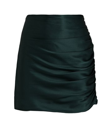 The Sei Silk Ruched Mini Skirt | INTERMIX®