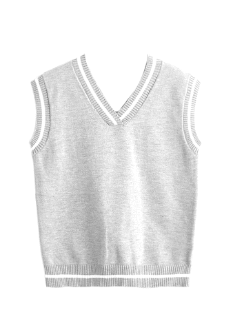 grey sweater vest