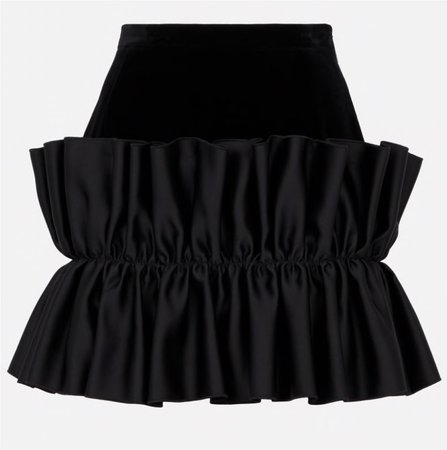 Christopher Kane Resort 20 velvet frill mini skirt