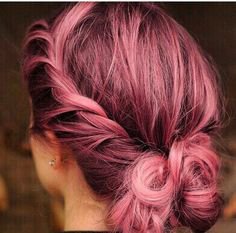 pink hair updo