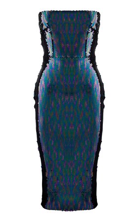 Mila Strapless Sequin Midi Dress by Alex Perry | Moda Operandi