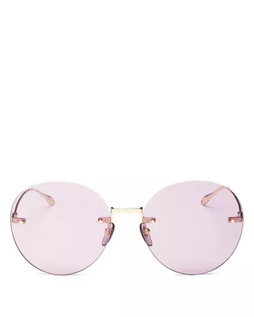 Gucci 60mm Rimless Round Sunglasses