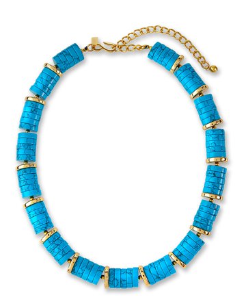 Kenneth Jay Lane Spacer Disc Bead Necklace