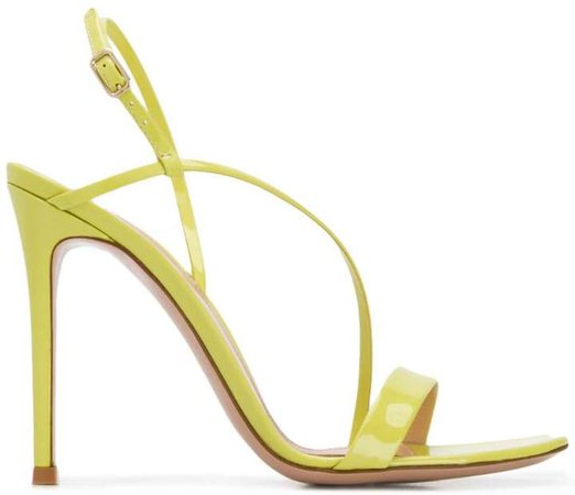 patent strappy sandals
