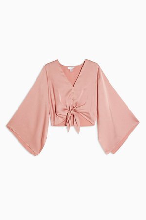 Pink Kimono Sleeve Blouse | Topshop