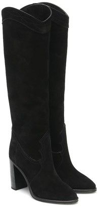 Saint Laurent Kate 90 suede knee-high boots - ShopStyle