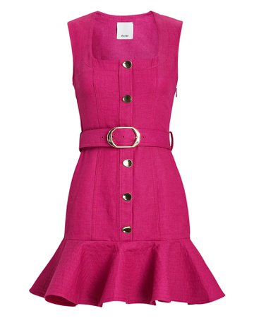 Acler Finsbury Belted Ruffle Mini Dress | INTERMIX®