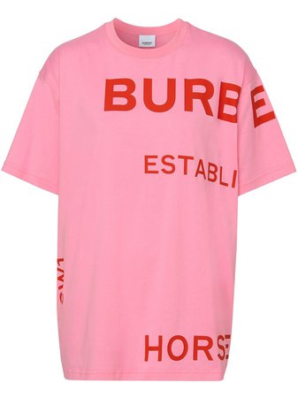 Burberry Camiseta Oversize Con Motivo Horseferry - Farfetch