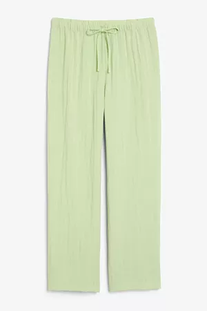 Light green wide leg trousers - Light green - Monki WW