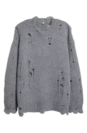 R13 Oversize Distressed Cashmere Sweater | Nordstrom