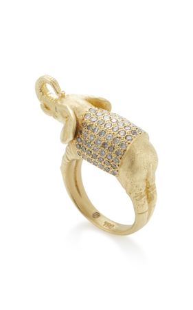 Diamond Pave Grand Elephant Ring by LFrank | Moda Operandi