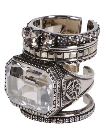 Silver-tone Brass Ring