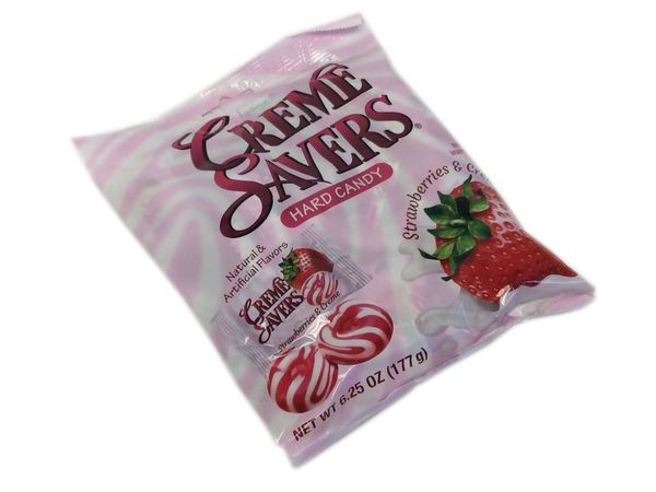 Creme Savers - Strawberries & Creme - 6.25 oz bag | OldTimeCandy.com