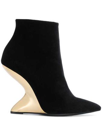 Salvatore Ferragamo Sculpted Heel Ankle Boots $1,090 - Buy Online AW17 - Quick Shipping, Price