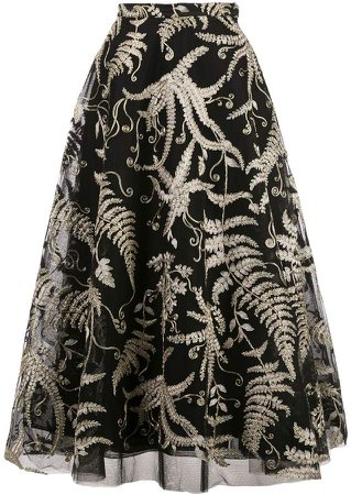 embroidered lace skirt