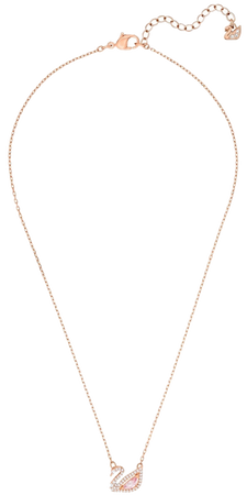 Swarovski Pink Dazzling Swan Necklace