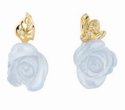light blue floral dior earrings