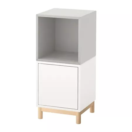 EKET Storage combination with legs - white/light gray - IKEA