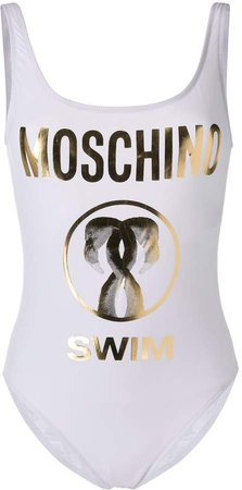 logo print swimsuit