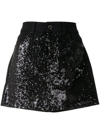 Emporio Armani sequinned denim skirt black 6H2N772N5HZ - Farfetch