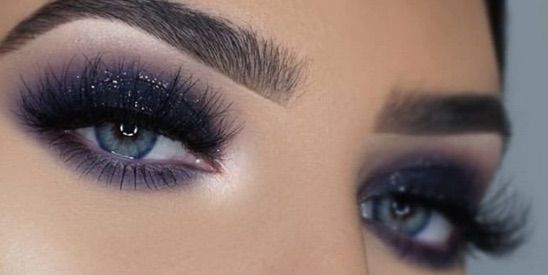 Dark Glitter Eye Makeup