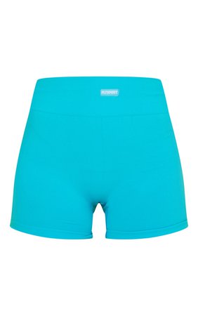 Aqua Blue Seamless Booty Shorts | PrettyLittleThing CA