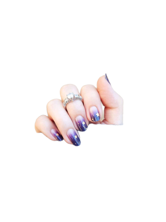 purple star manicure nails