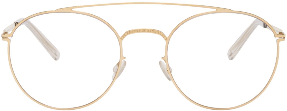 Maison Margiela: Gold Mykita Edition MMCRAFT007 Glasses | SSENSE