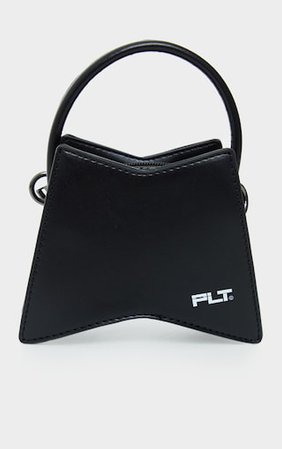 PLT Black Triangular Mini Bag | PrettyLittleThing USA