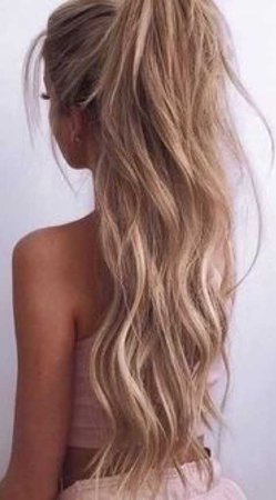 wavy ponytail