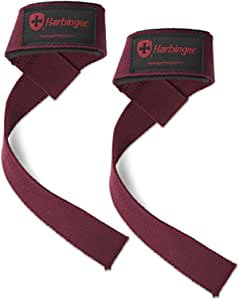 Amazon.com: Harbinger Padded Cotton Lifting Straps with NeoTek Cushioned Wrist (Pair), Merlot: Sports & Outdoors