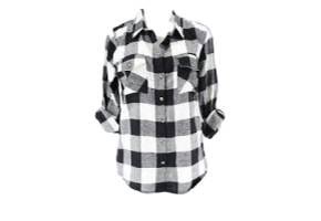 flannel shirt - black and white