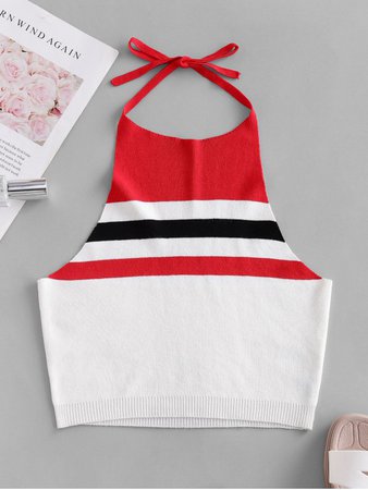 [54% OFF] [HOT] 2020 ZAFUL Knitted Colorblock Stripes Cropped Tank Top In MULTI-A | ZAFUL