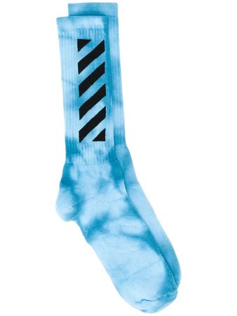 OFF-WHITE tie-dye mid-length socks