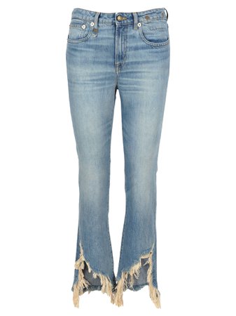 R13 R13 Ripped Cropped Jeans
