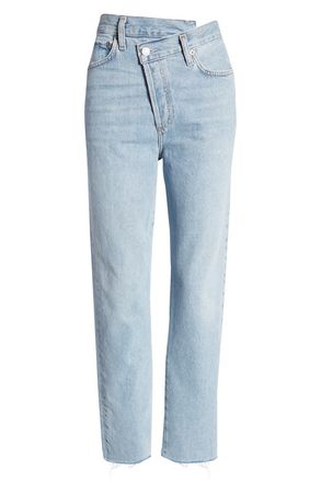 AGOLDE Crisscross High Waist Organic Cotton Jeans | Nordstrom