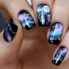 galaxy print nails - Google Search