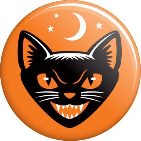 cat Halloween pin