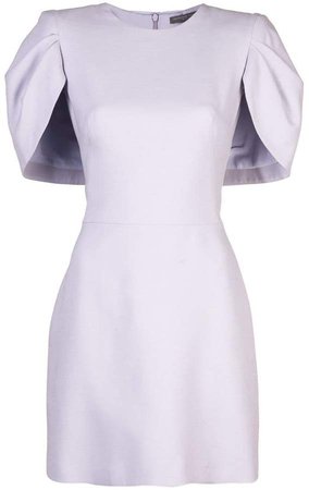 shell cape sleeve dress