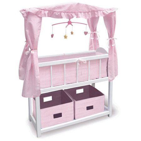 Wood Crib With Canopy – For 55cm Dolls