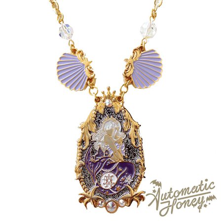 Crystal Mermaid Necklace - Automatic Honey