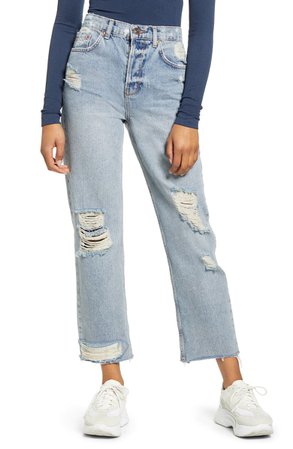 BDG Urban Outfitters Jackson Ripped High Waist Straight Leg Jeans | Nordstrom