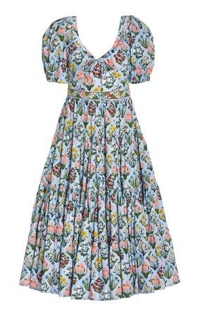 Palmera Floral Cotton Midi Dress By Agua By Agua Bendita | Moda Operandi