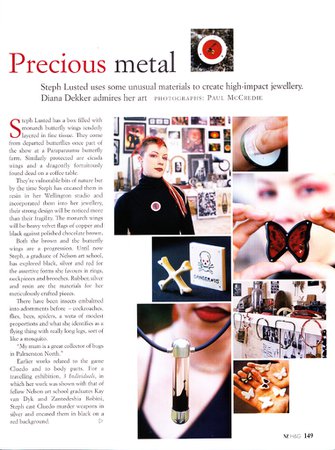 Steph Lusted Jewellery Wellington: Print Media