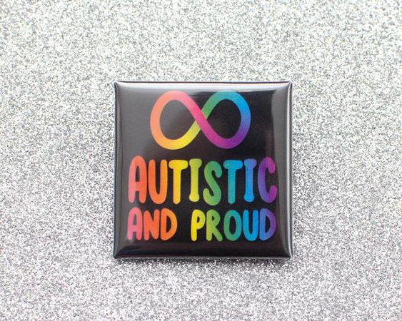 Autistic and Proud Square Badge | Etsy