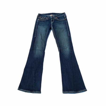 true religion contrast stitch twisted flare jeans
