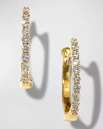 Roberto Coin Pave Diamond Horseshoe Earrings | Neiman Marcus
